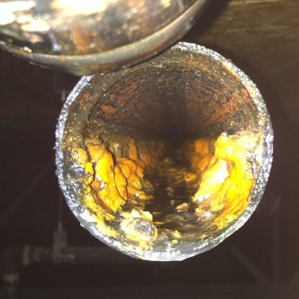 Wet pipe trapped air.
