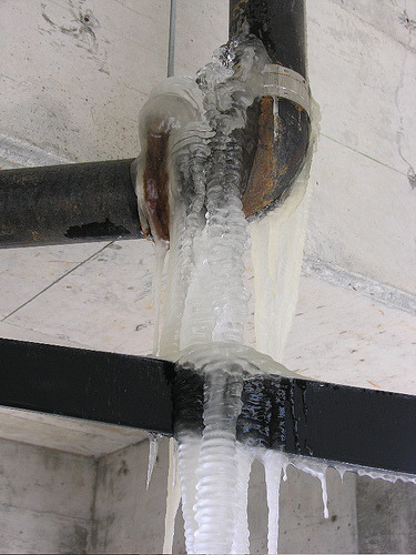 frozen sprinkler pipes