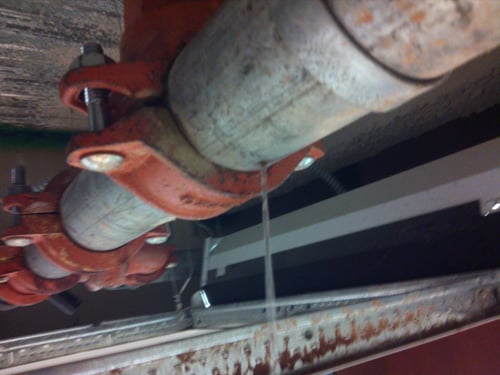 leak from preaction system main